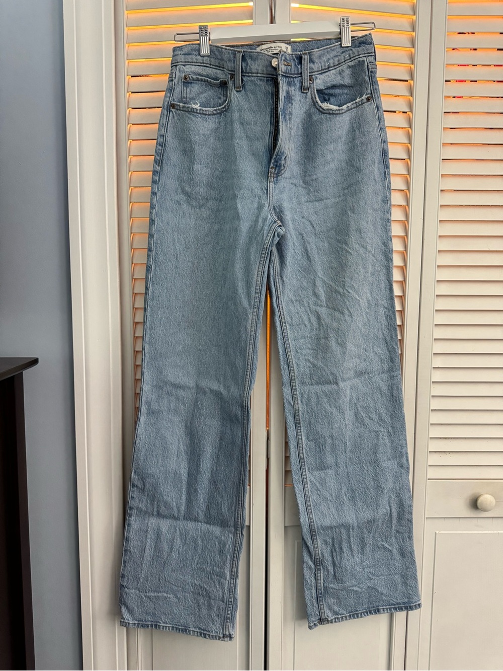 Abercrombie & Fitch Light Wash Straight-Leg Jeans